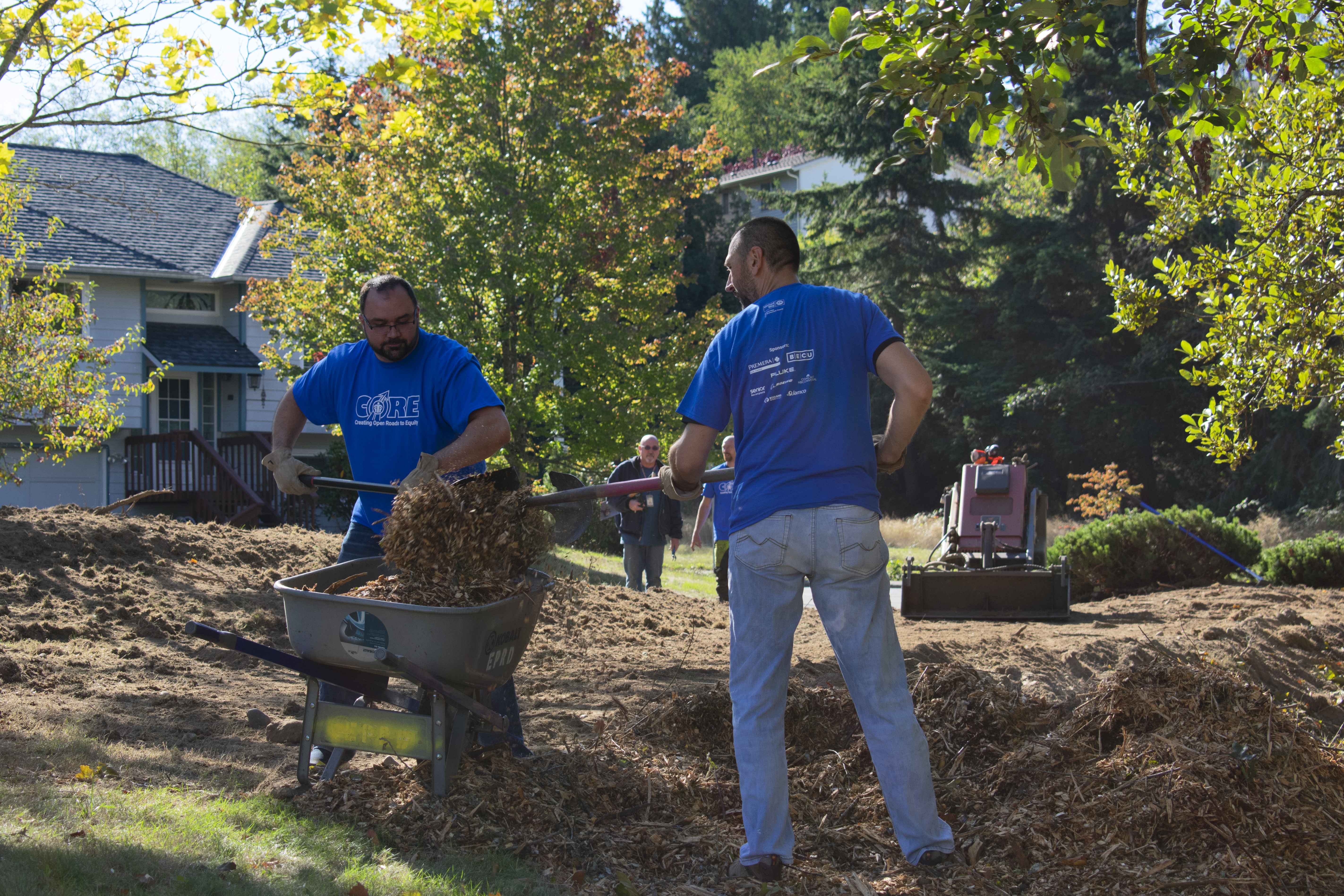 Volunteers maintaining Hannabrook Park