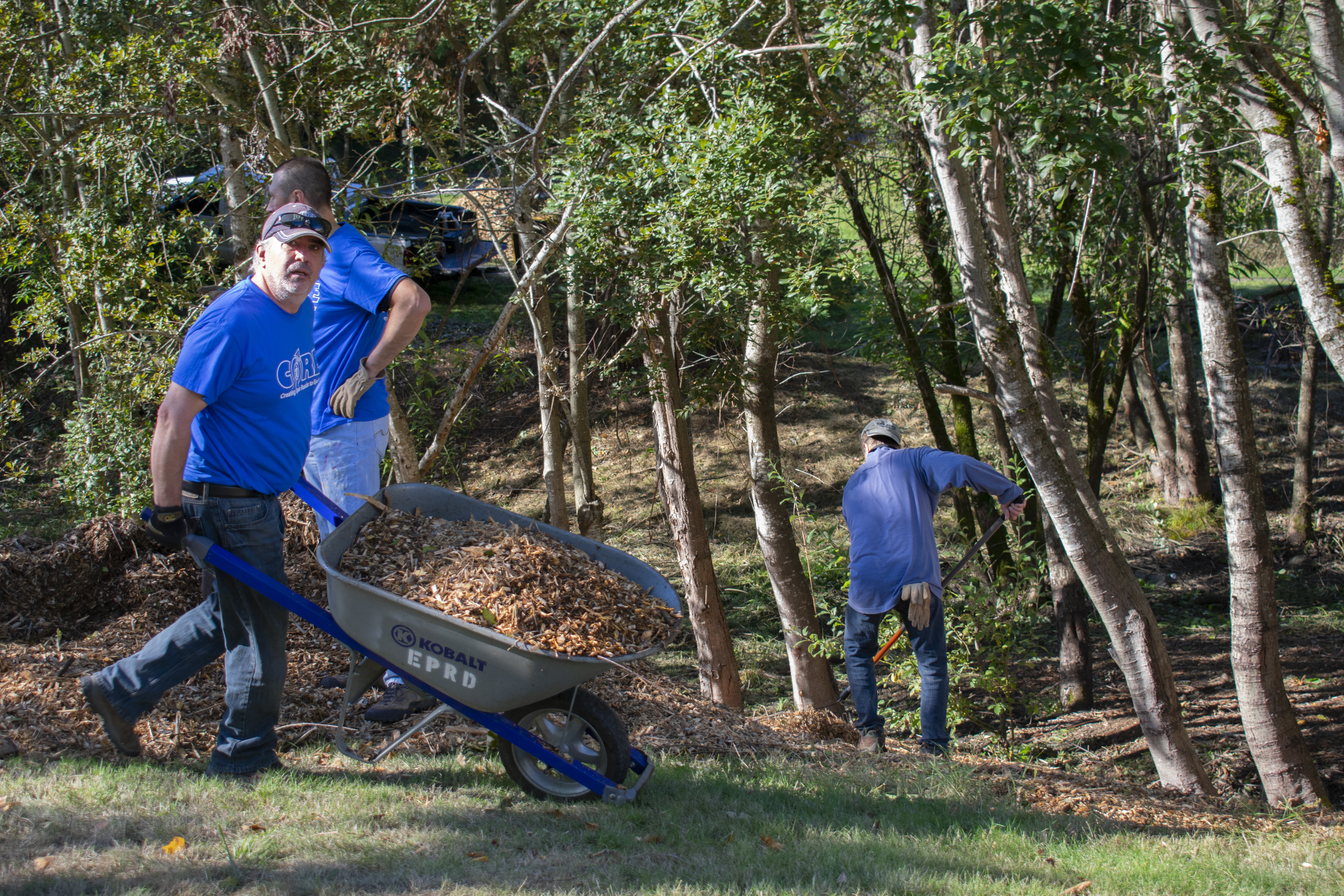 Volunteers maintaining Hannabrook Park